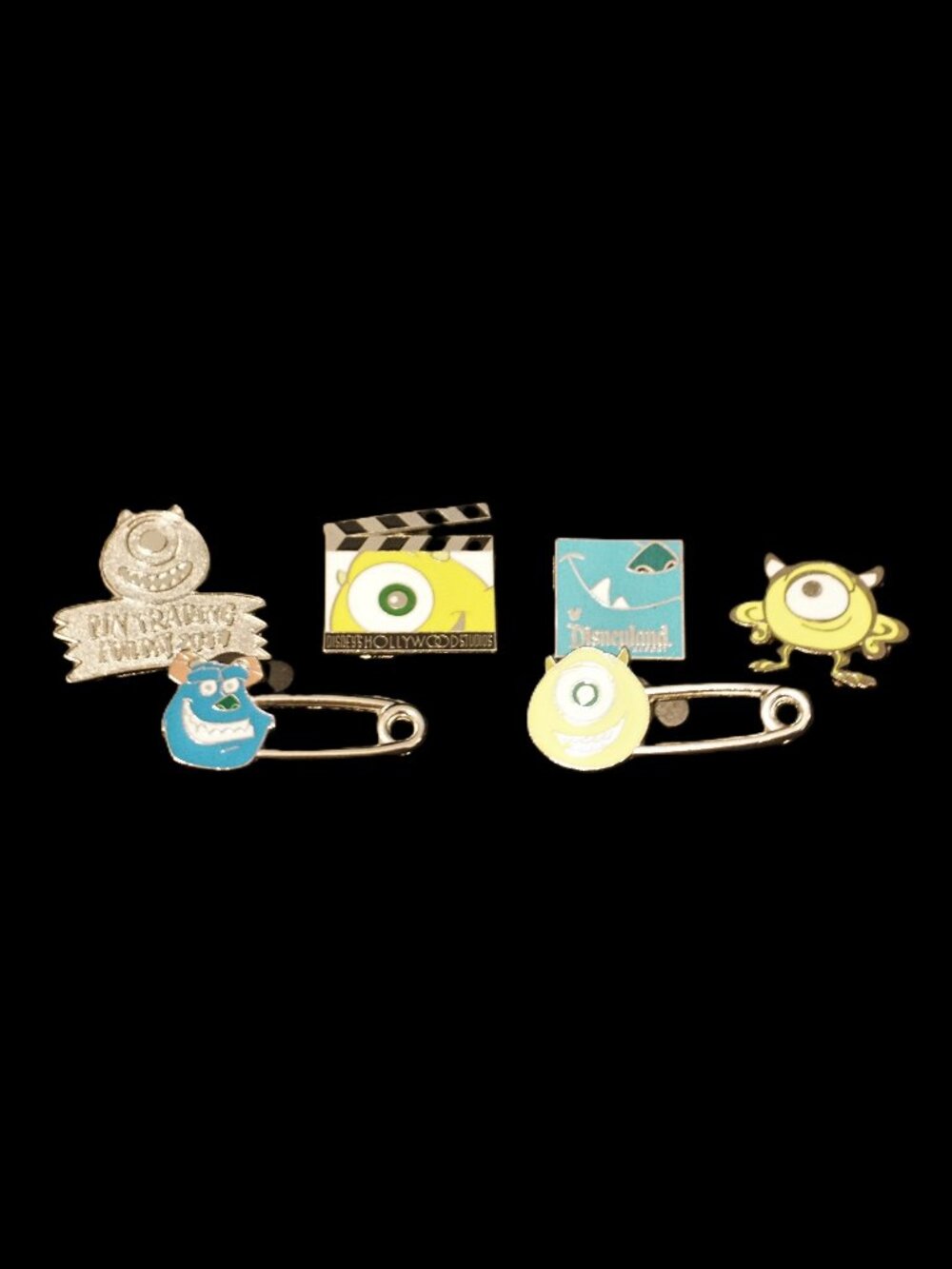 Disney Pin Trading 6 Pin Lot Featuring Mike & Sully Monster Inc. Pixar (122)